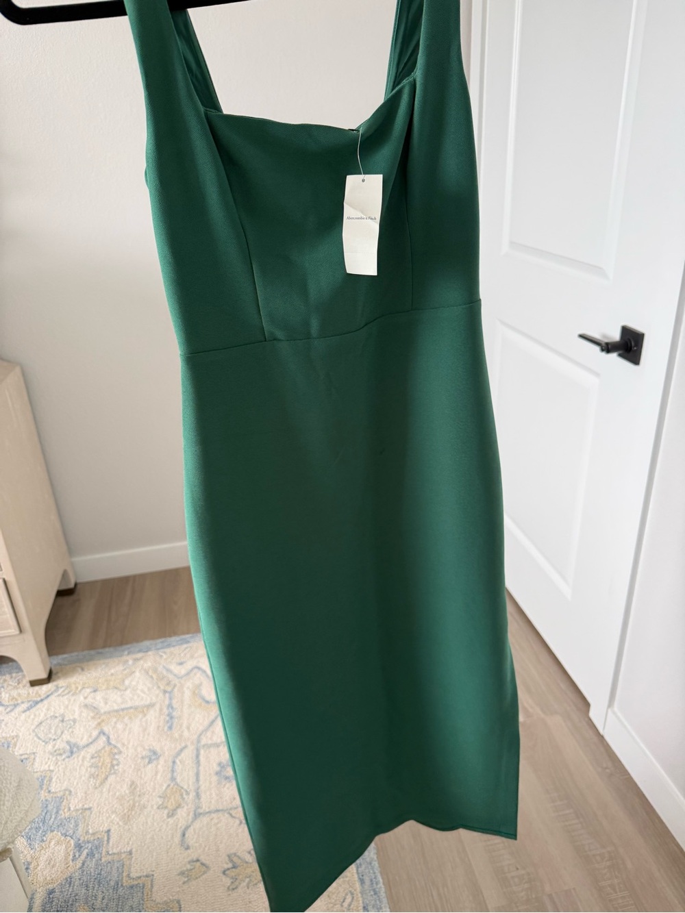 Abercrombie & Fitch Emerald Green Midi Sheath Dress
